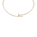 14ct Nail Necklace/with moissanite
