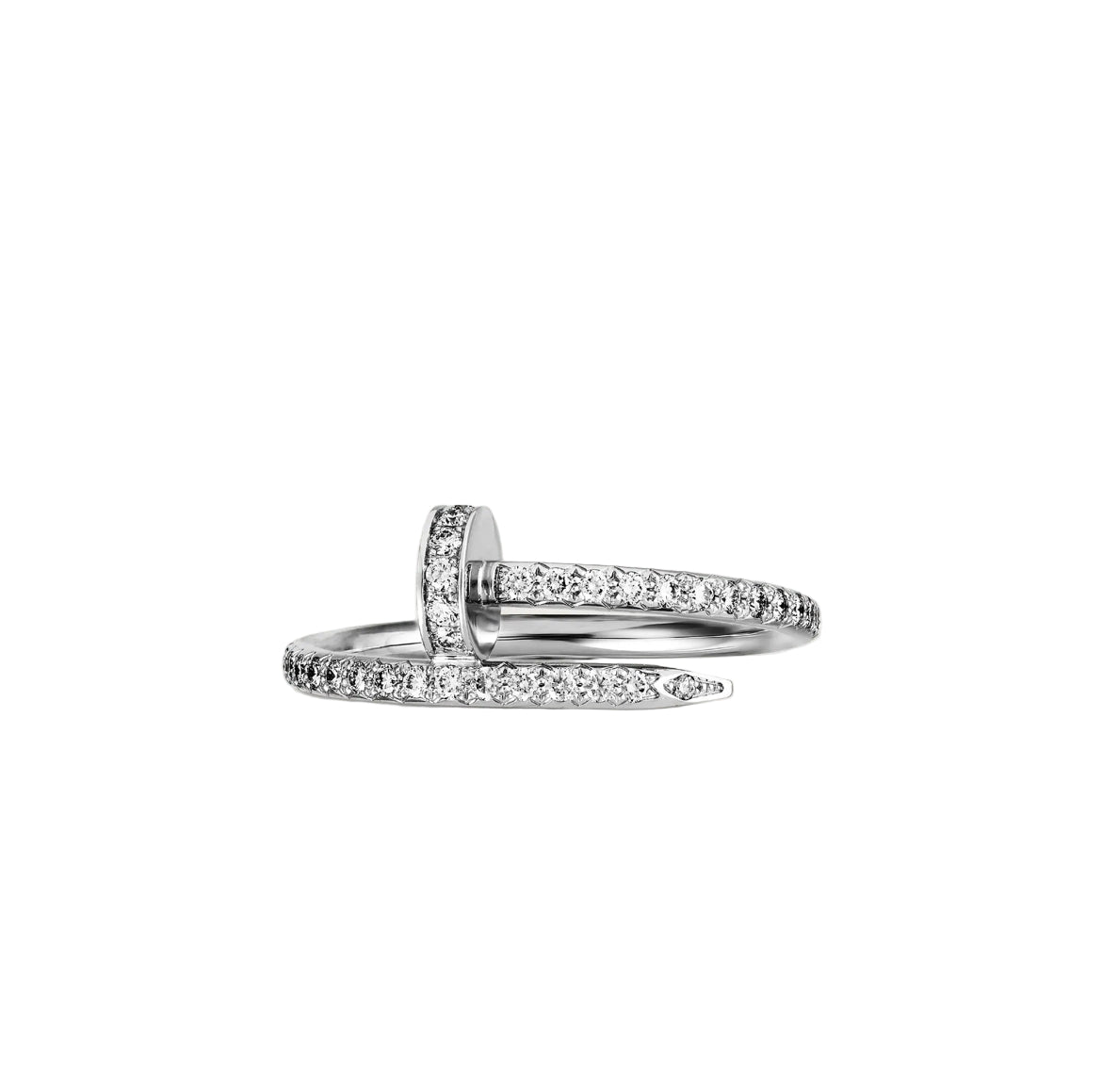 14ct White Gold Nail Ring
